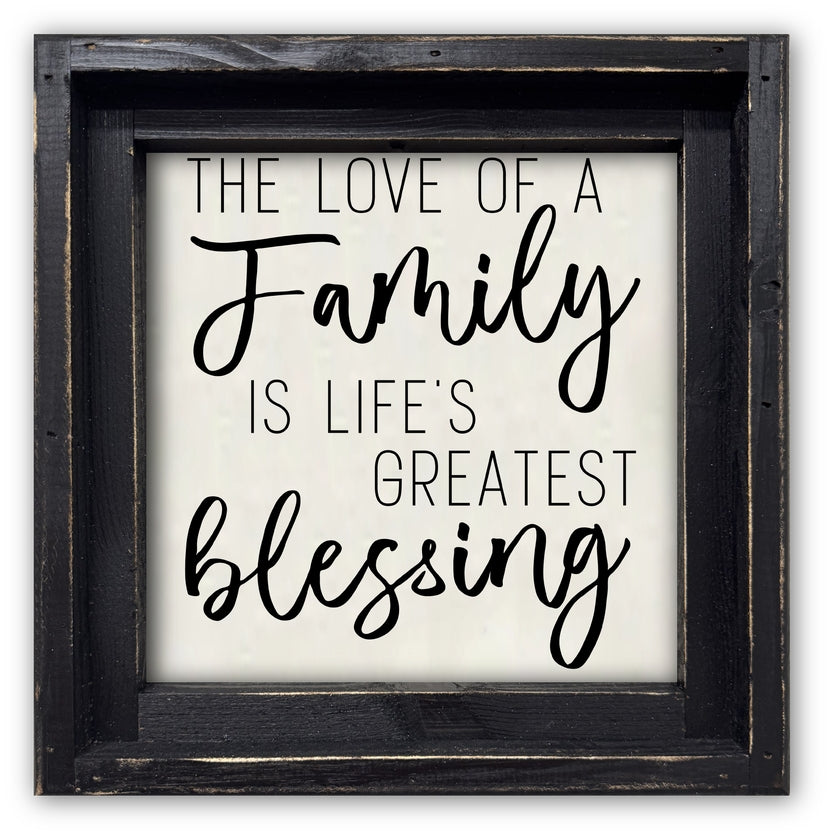 FRAMED CANVAS FAMILY LIFE'S GREATEST BLESSING