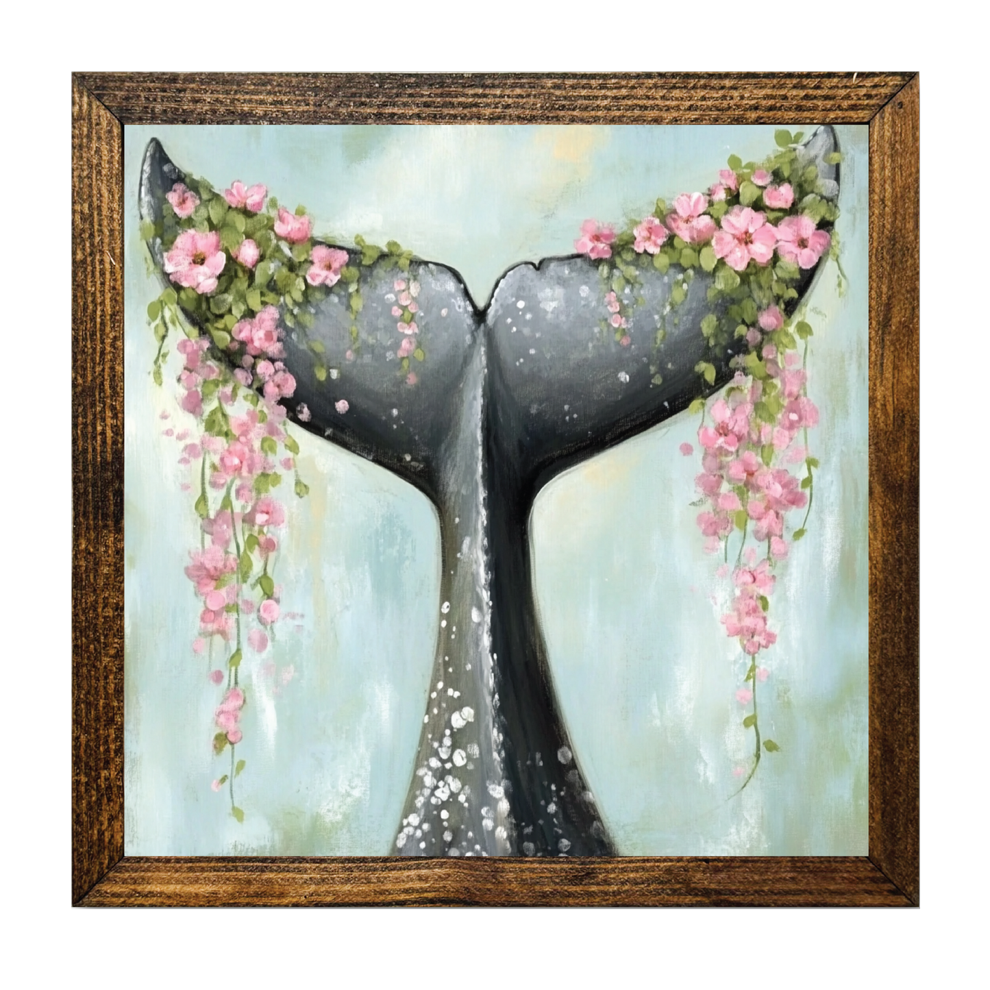 ARTISTIC SERIES TIMBERLAND- WHALE TAIL WITH PINK FLOWERS