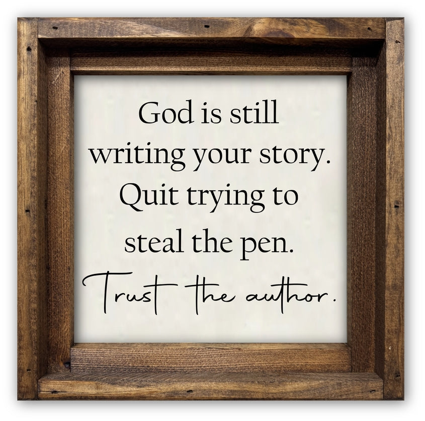 FRAMED CANVAS TRUST THE AUTHOR