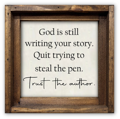 FRAMED CANVAS TRUST THE AUTHOR