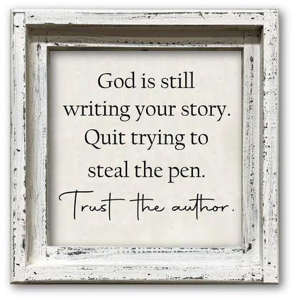 FRAMED CANVAS TRUST THE AUTHOR