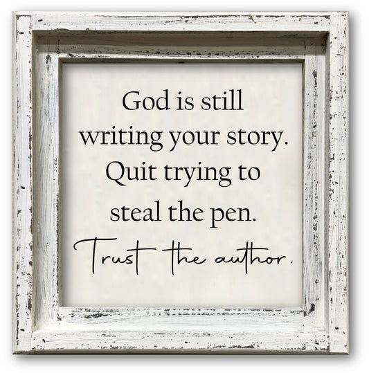 FRAMED CANVAS TRUST THE AUTHOR