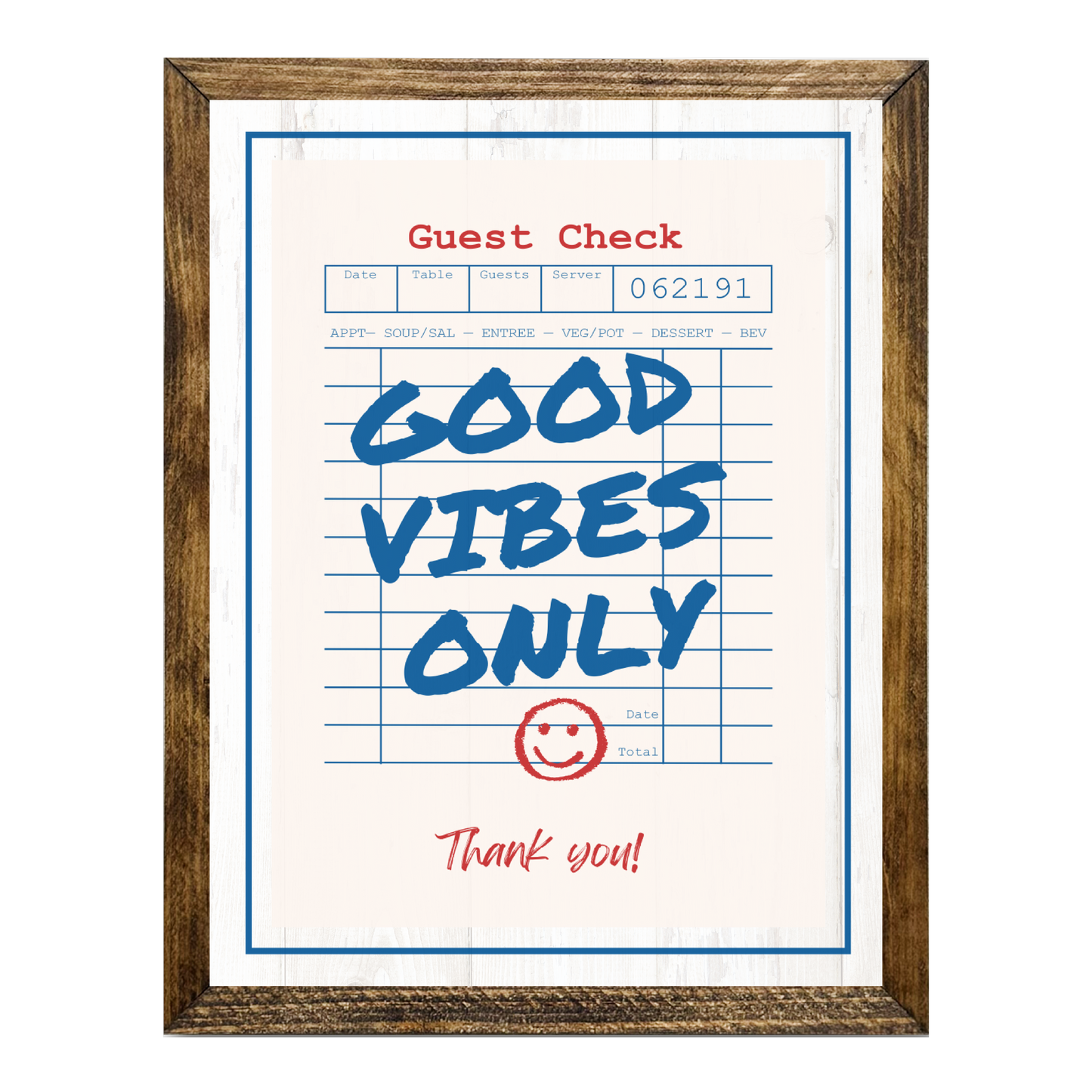 TIMBERLAND "GUEST CHECK SERIES"- GOOD VIBES ONLY