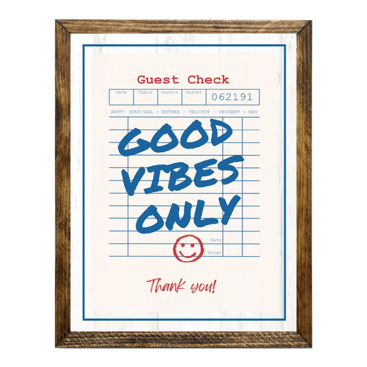 TIMBERLAND "GUEST CHECK SERIES"- GOOD VIBES ONLY
