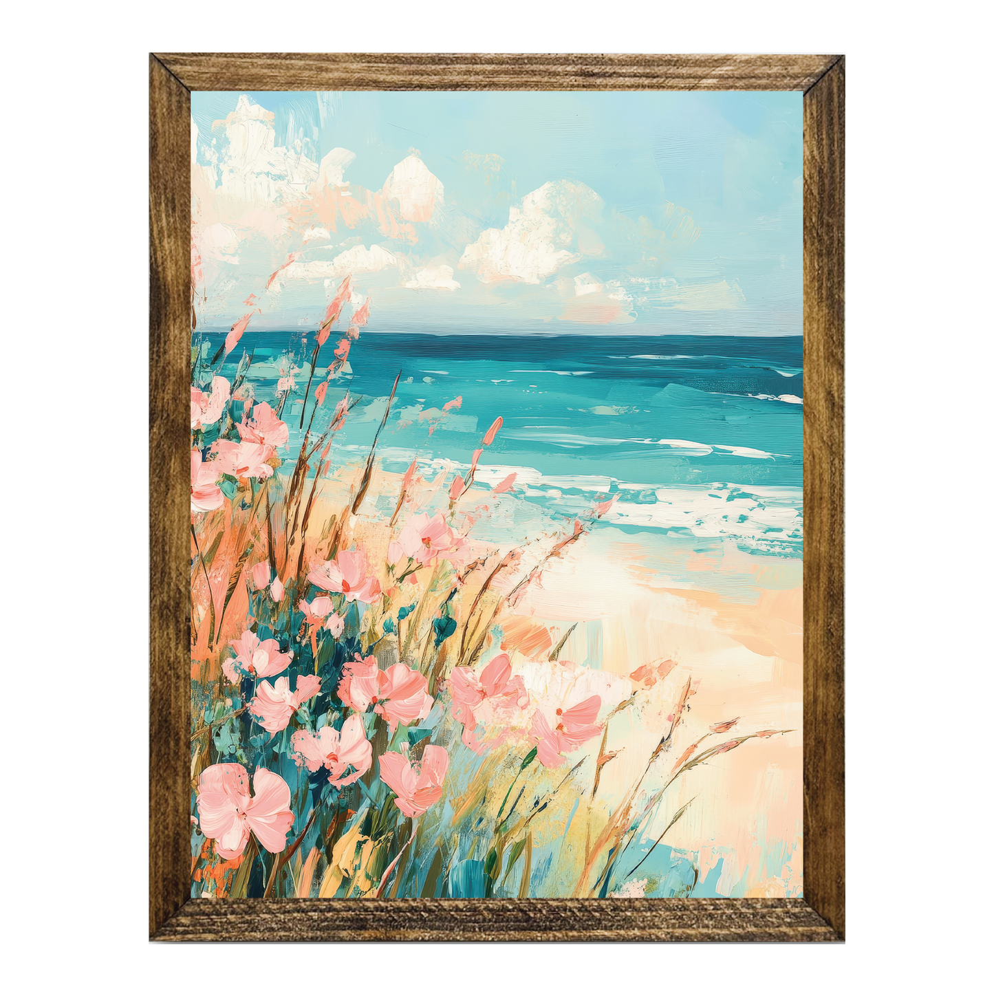 ARTISTIC SERIES TIMBERLAND-MODERN PASTEL BEACH FLOWER FLD 2