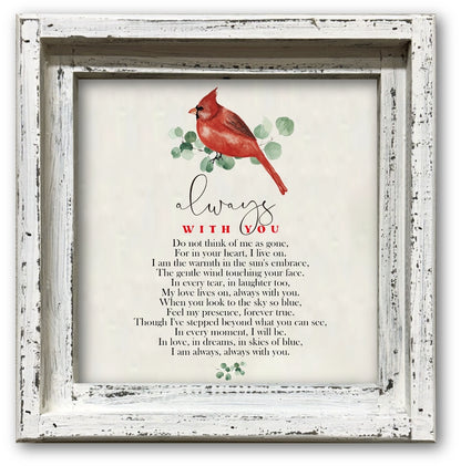 FRAMED CANVAS ALWAYS WITH YOU CARDINAL