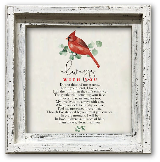 FRAMED CANVAS ALWAYS WITH YOU CARDINAL