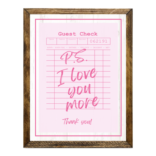 TIMBERLAND "GUEST CHECK SERIES"- P.S. I LOVE YOU MORE