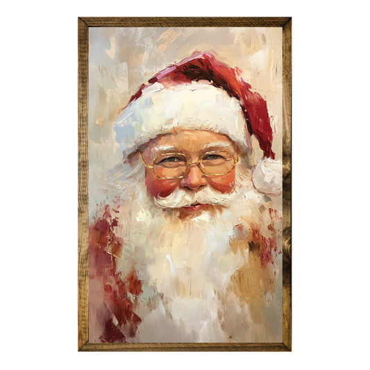 ARTISTIC SERIES TIMBERLAND-SANTA RED AND CREAM ART PAINTING