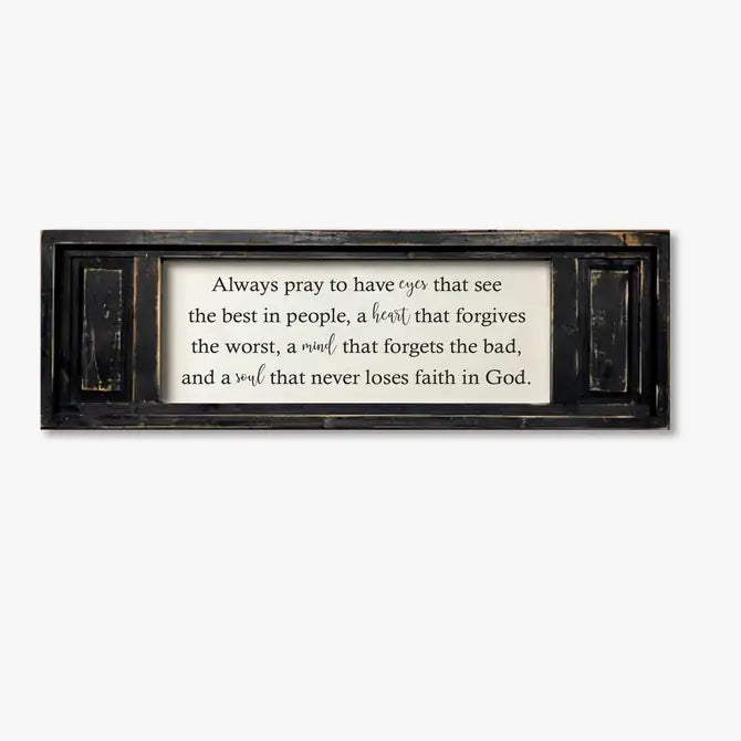 SMALL DOUBLE PANEL CANVAS ALWAYS PRAY TO HAVE EYES