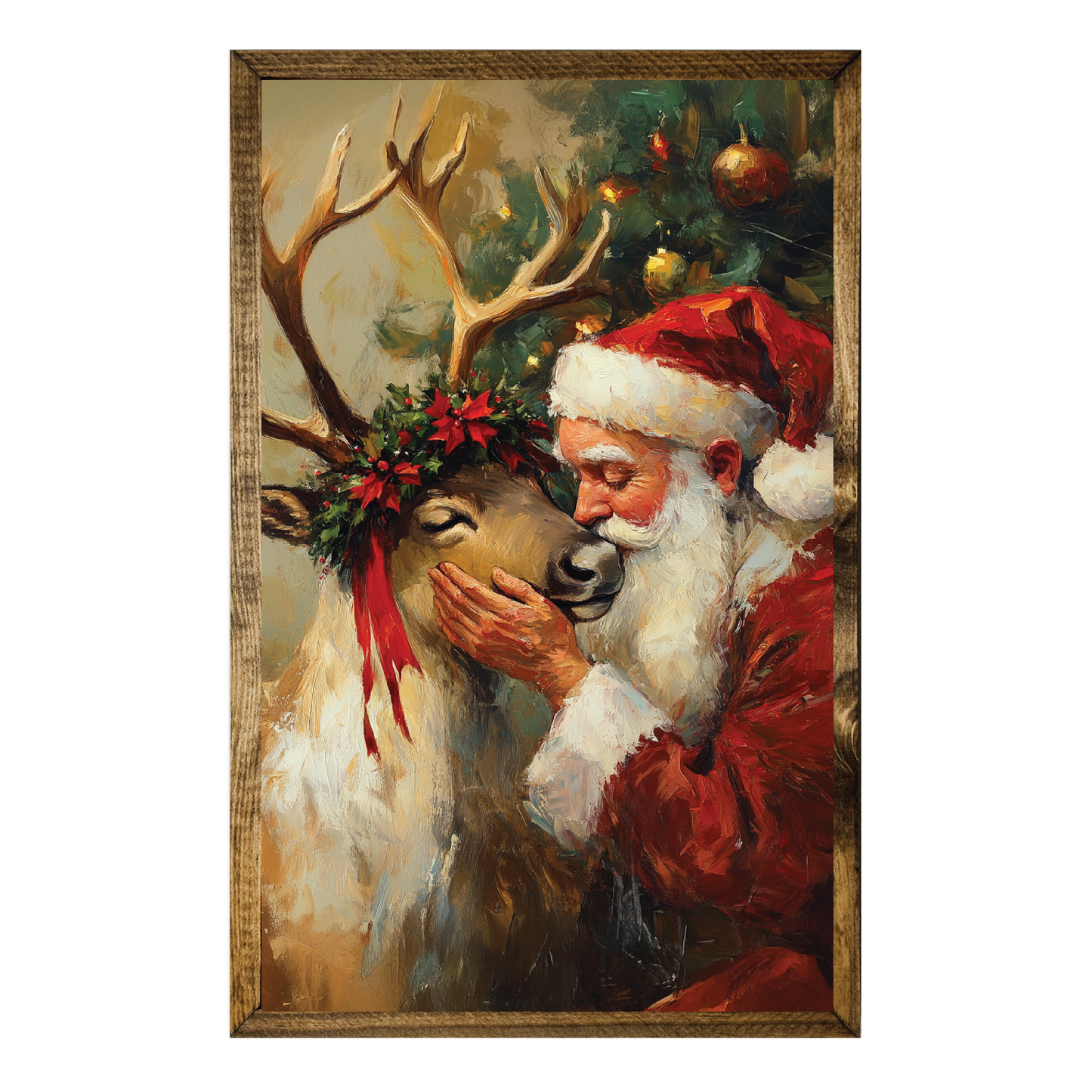 ARTISTIC SERIES TIMBERLAND-SANTA AND HIS REINDEER KISSES