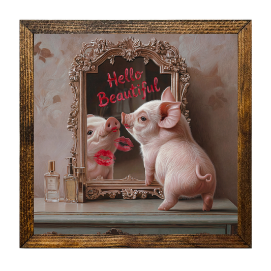 TIMBERLAND FRAME PIG IN THE MIRROR HELLO BEAUTIFUL