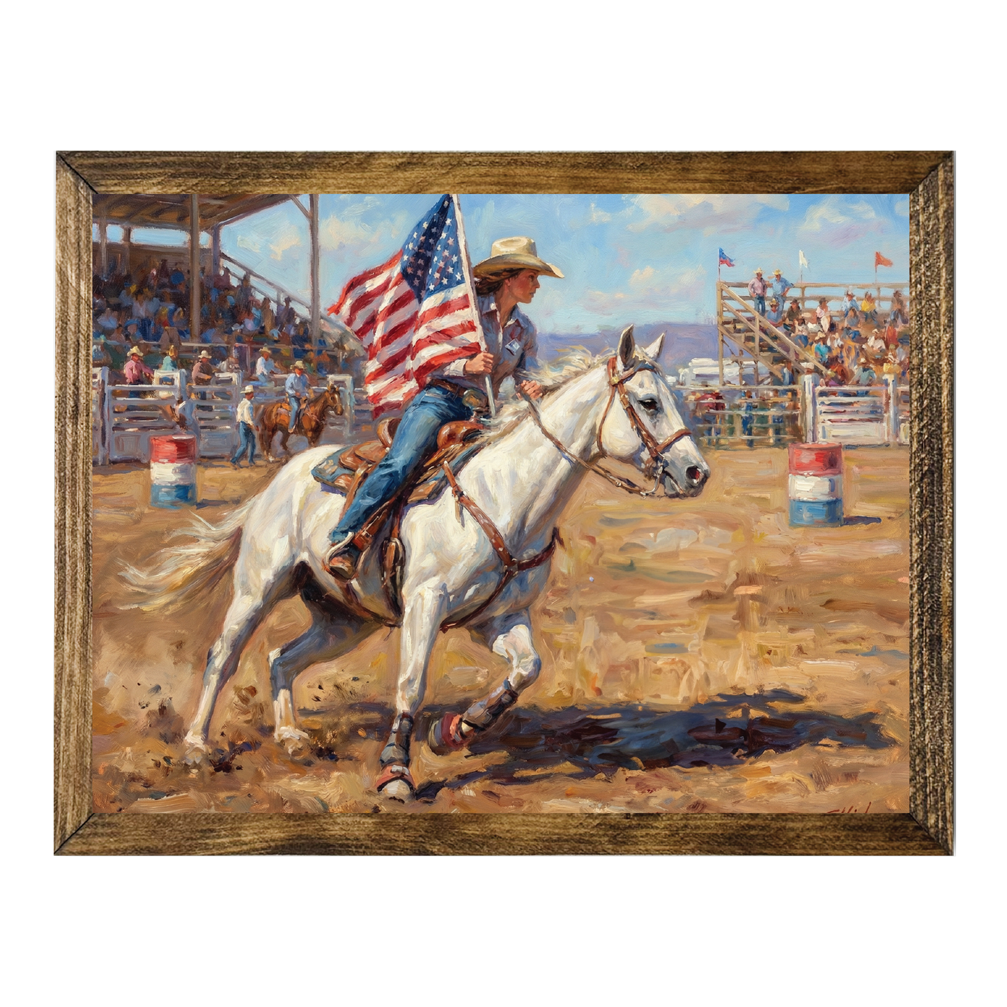 TIMBERLAND FRAME RODEO GIRL WITH US FLAG