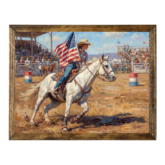 TIMBERLAND FRAME RODEO GIRL WITH US FLAG