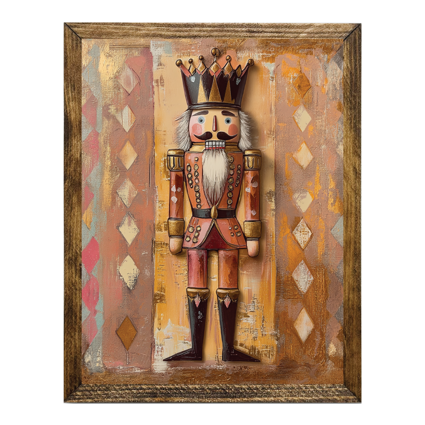 ARTISTIC SERIES NUTCRACKER ART- BOLD NEUTRAL GLD ORANGE