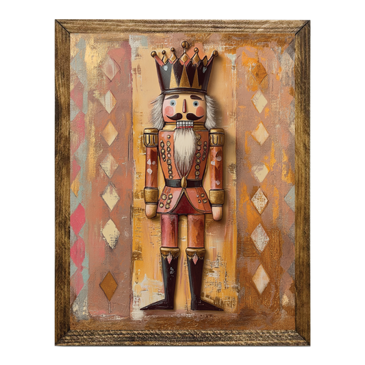 ARTISTIC SERIES NUTCRACKER ART- BOLD NEUTRAL GLD ORANGE