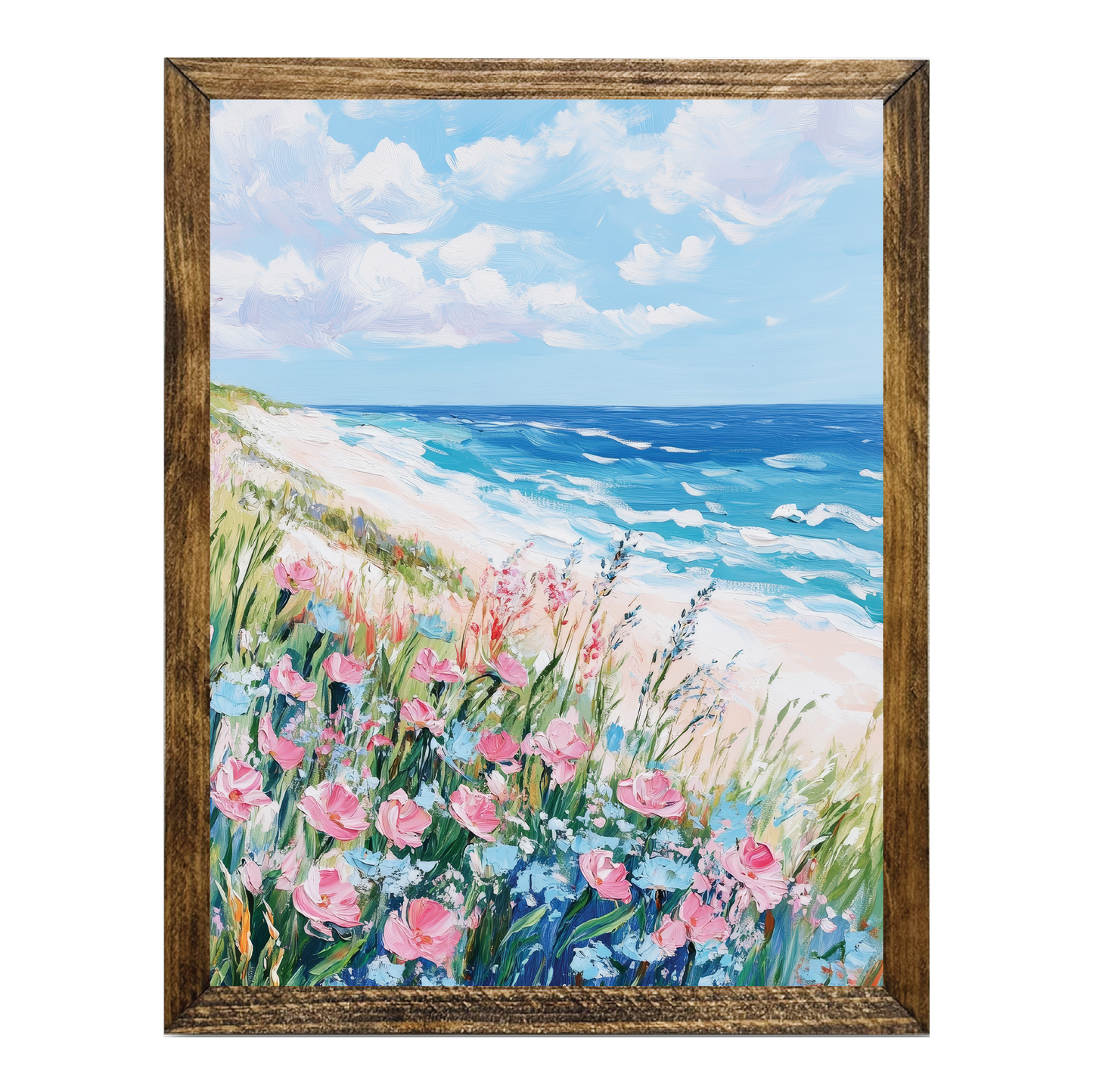 ARTISTIC SERIES TIMBERLAND-MODERN PASTEL BEACH FLOWER FLD