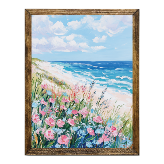 ARTISTIC SERIES TIMBERLAND-MODERN PASTEL BEACH FLOWER FLD
