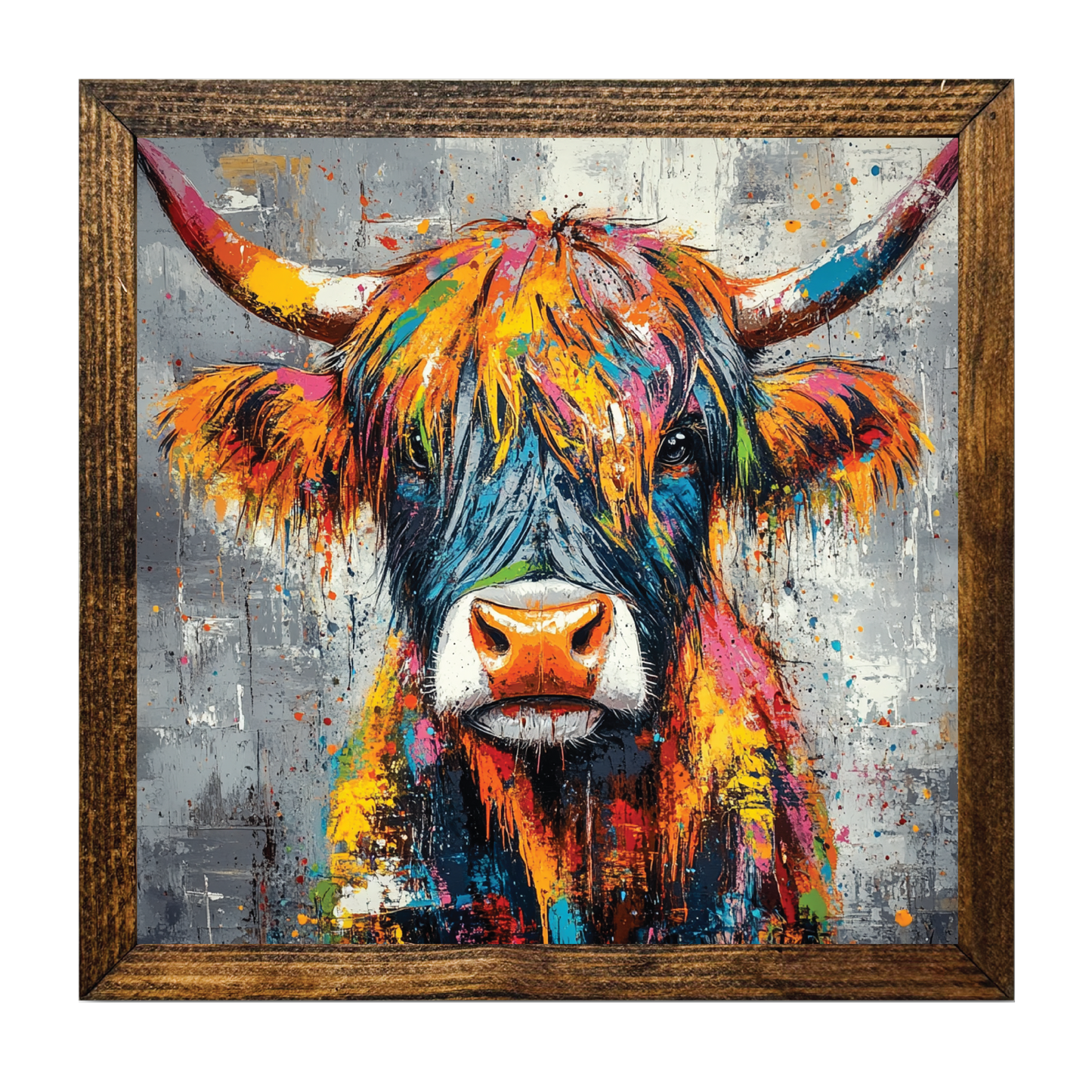 ARTISTIC SERIES TIMBERLAND-HIGHLAND COW COLORFUL ART