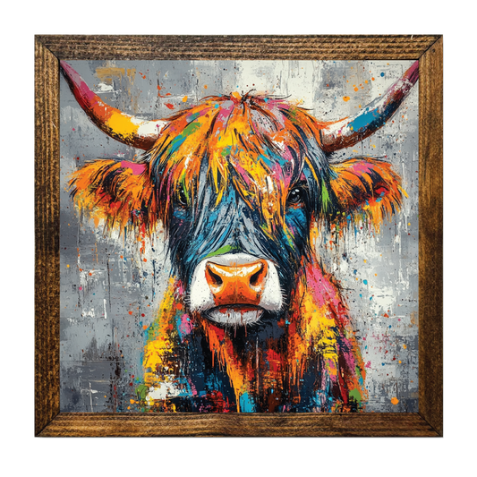 ARTISTIC SERIES TIMBERLAND-HIGHLAND COW COLORFUL ART