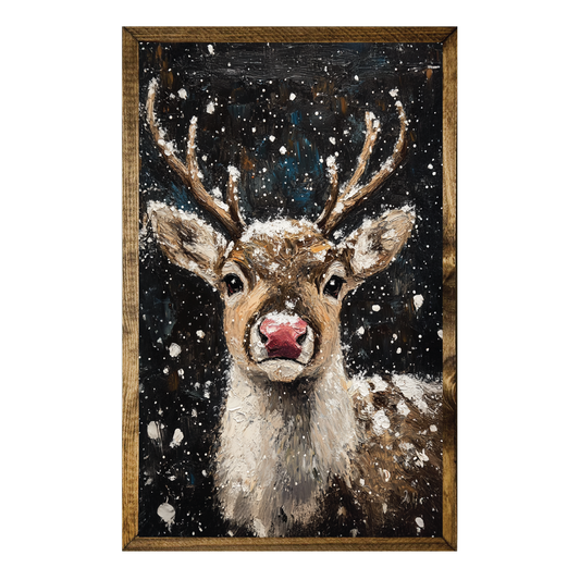 ARTISTIC SERIES TIMBERLAND-RUDOLPH RED NOSE REINDEER ART