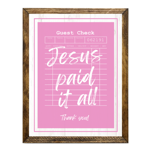 TIMBERLAND "GUEST CHECK SERIES"- JESUS PAID IT ALL