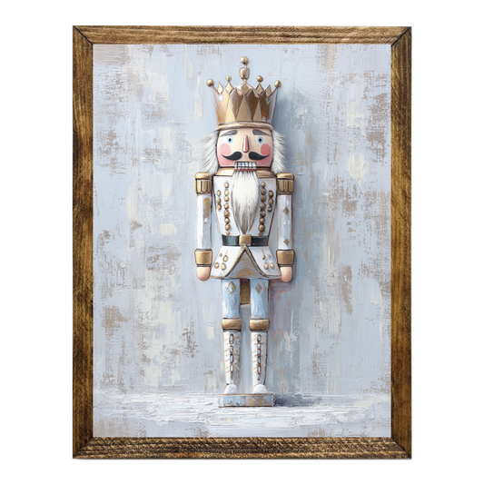 ARTISTIC SERIES NUTCRACKER ART- BABY BLUE WHITE GOLD