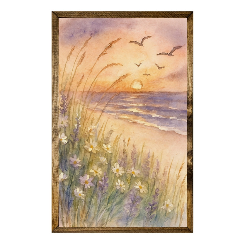 ARTISTIC SERIES TIMBERLAND-SUNSET BEACH FLOWER FIELD