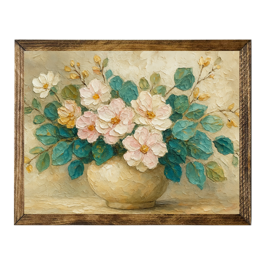 ARTISTIC SERIES TIMBERLAND-FLORAL VASE OIL PAINTING
