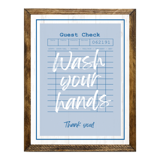 TIMBERLAND "GUEST CHECK SERIES"- WASH YOUR HANDS