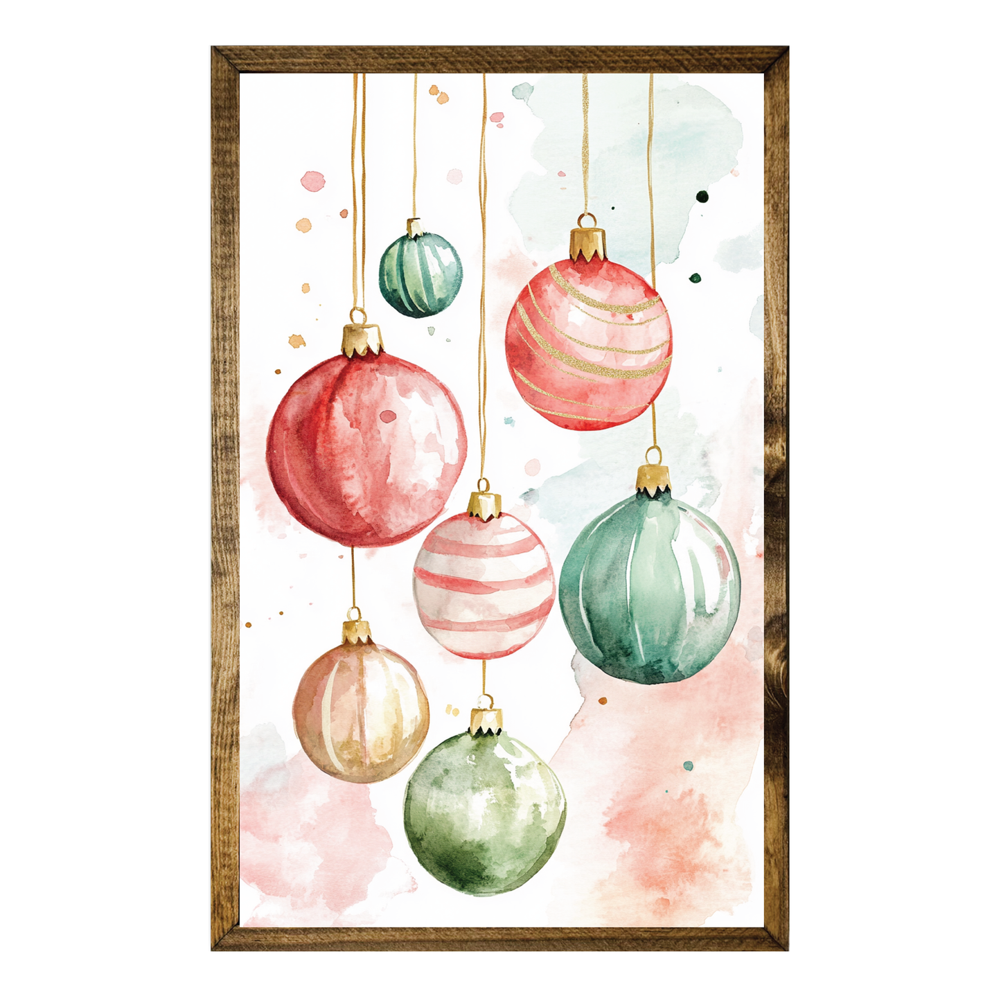 ARTISTIC SERIES TIMBERLAND- WATERCOLOR PASTEL ORNAMENTS