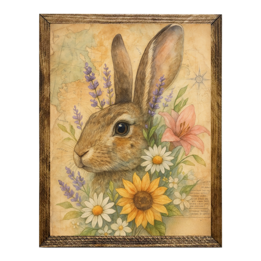 ARTISTIC SERIES TIMBERLAND-BUNNY FLORAL PAPER ART