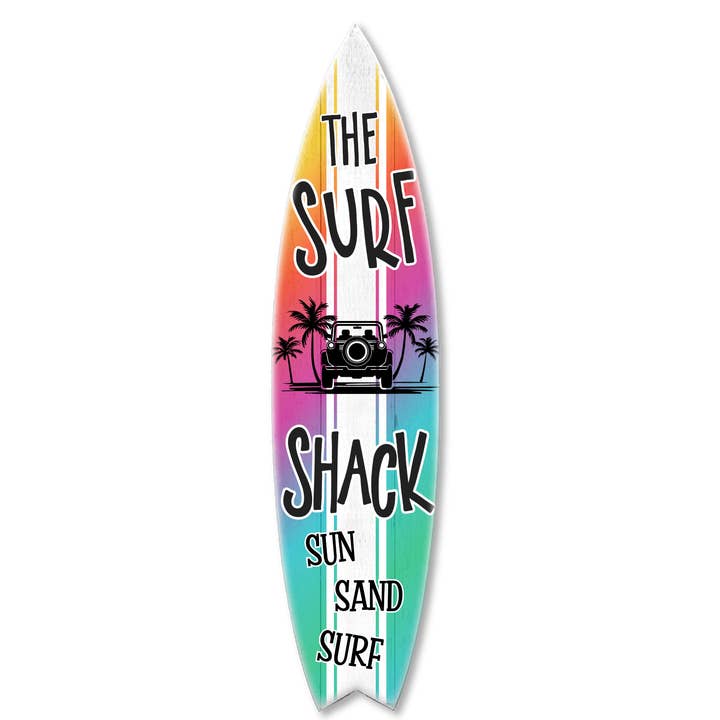 MINI 23" SURF BOARD WALL ACCENT SURF SHACK COLORFUL
