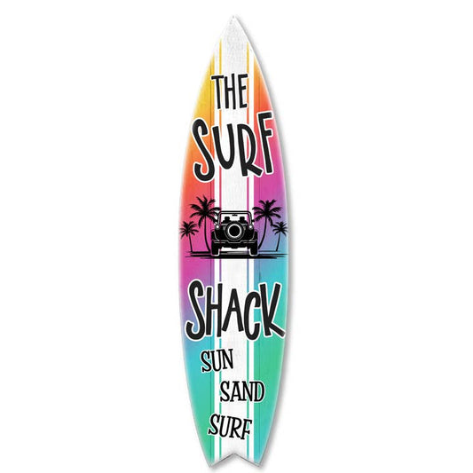 MINI 23" SURF BOARD WALL ACCENT SURF SHACK COLORFUL