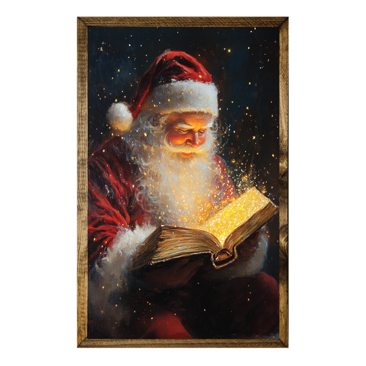 ARTISTIC SERIES TIMBERLAND-SANTA READING GLOWING BOOK