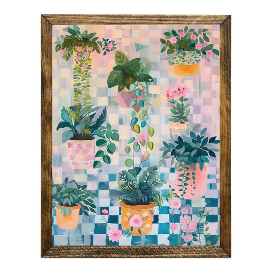 ARTISTIC SERIES TIMBERLAND-ABSTRACT POTTED SUCCULENTS
