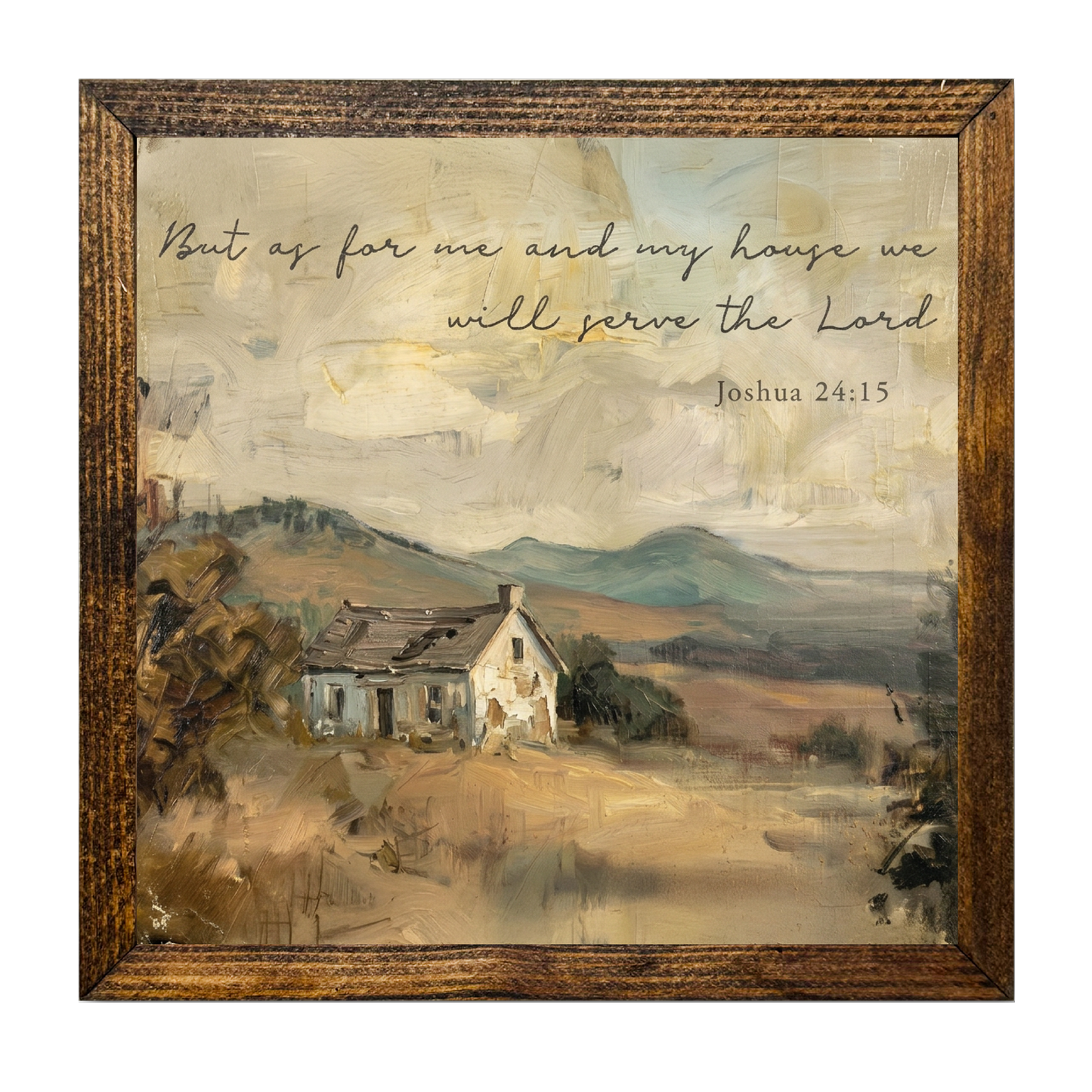 TIMBERLAND FRAME AS FOR ME AND MY HOUSE SERVE THE LORD