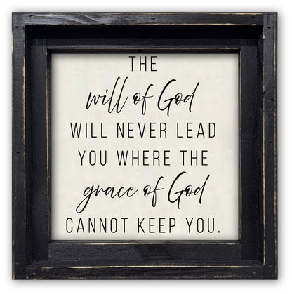 FRAMED CANVAS WILL OF GOD...GRACE OF GOD