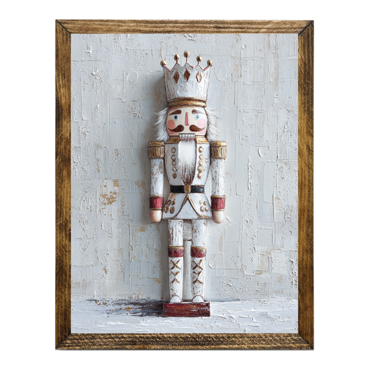 ARTISTIC SERIES NUTCRACKER ART- WHITE RED GOLD ART