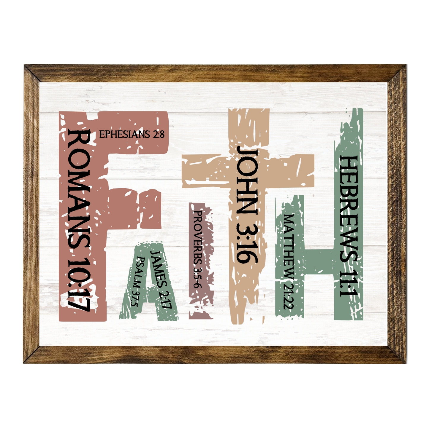 TIMBERLAND FRAME RUGGED FAITH BIBLE SCRIPTURES