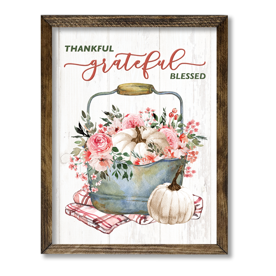 TIMBERLAND FRAME THANKFUL GRATEFUL BLESSED