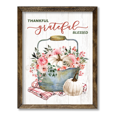 TIMBERLAND FRAME THANKFUL GRATEFUL BLESSED