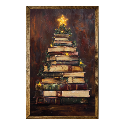 ARTISTIC SERIES TIMBERLAND- CHRISTMAS TREE OF BOOKS