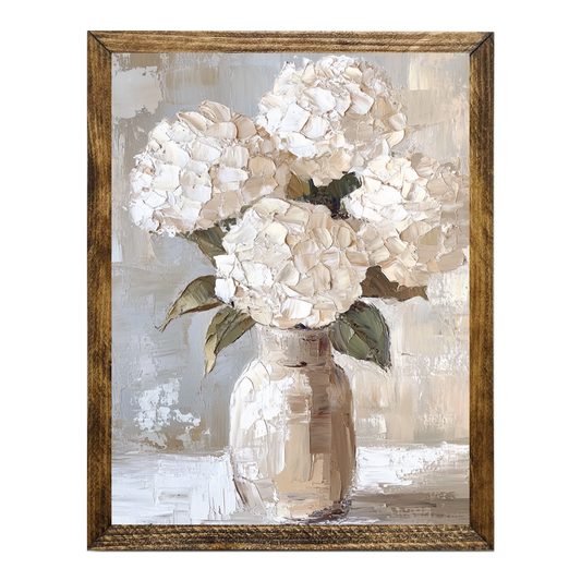 TIMBERLAND FRAME NEUTRAL WHITE HYDRANGEA BOUQUET