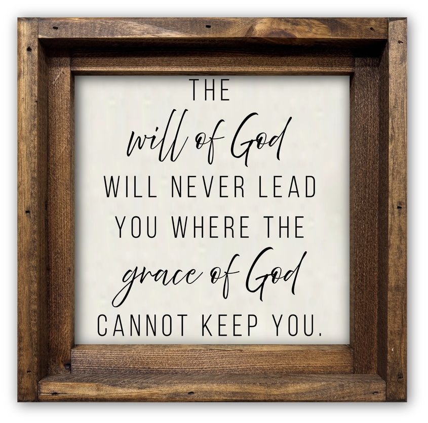 FRAMED CANVAS WILL OF GOD...GRACE OF GOD