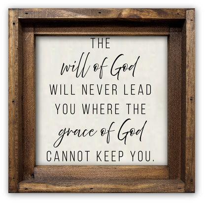 FRAMED CANVAS WILL OF GOD...GRACE OF GOD