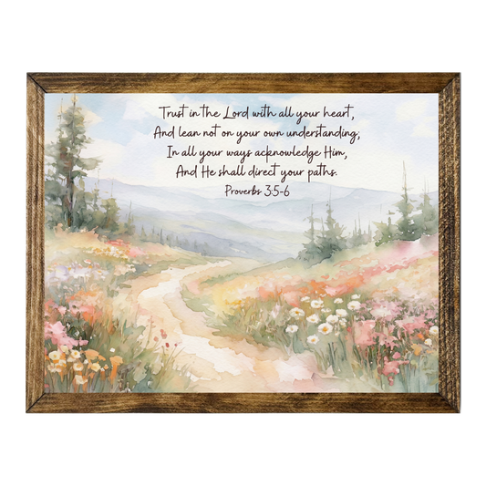 TIMBERLAND FRAME TRUST IN THE LORD SPRING FLOWERS