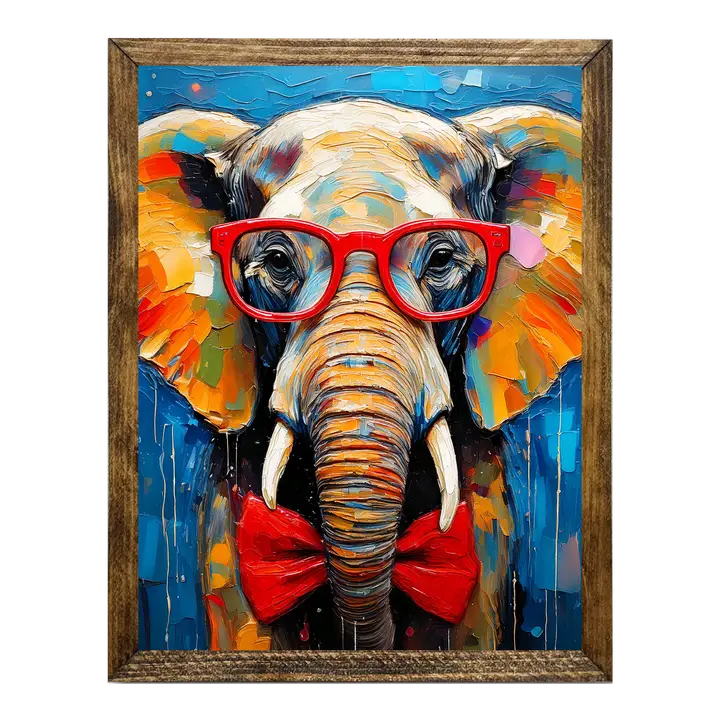 ARTISTIC SERIES TIMBERLAND- ANIMALS WITH GLASSES ELEPHANT