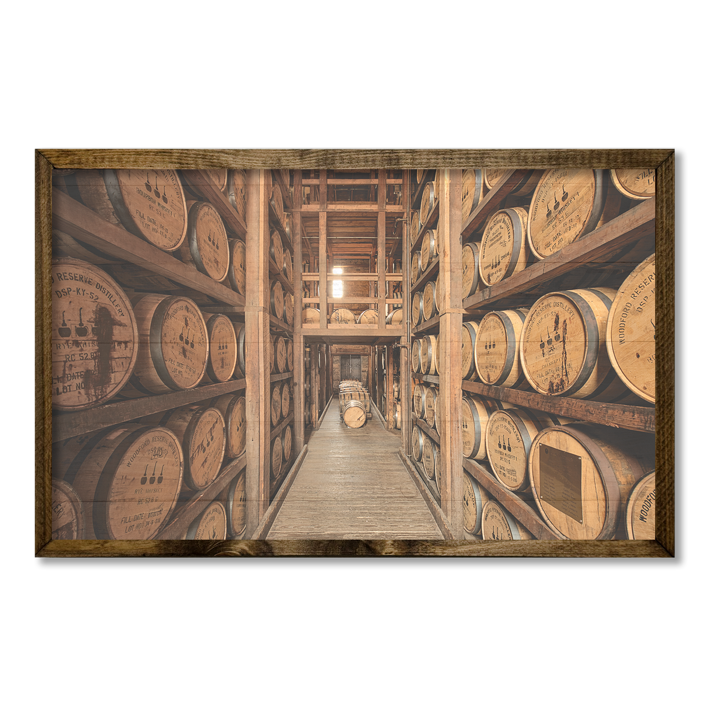 TIMBERLAND FRAME BOURBON BARRELS ART PRINT