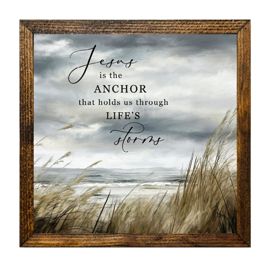 TIMBERLAND FRAME JESUS ANCHOR OF LIFE'S STORM
